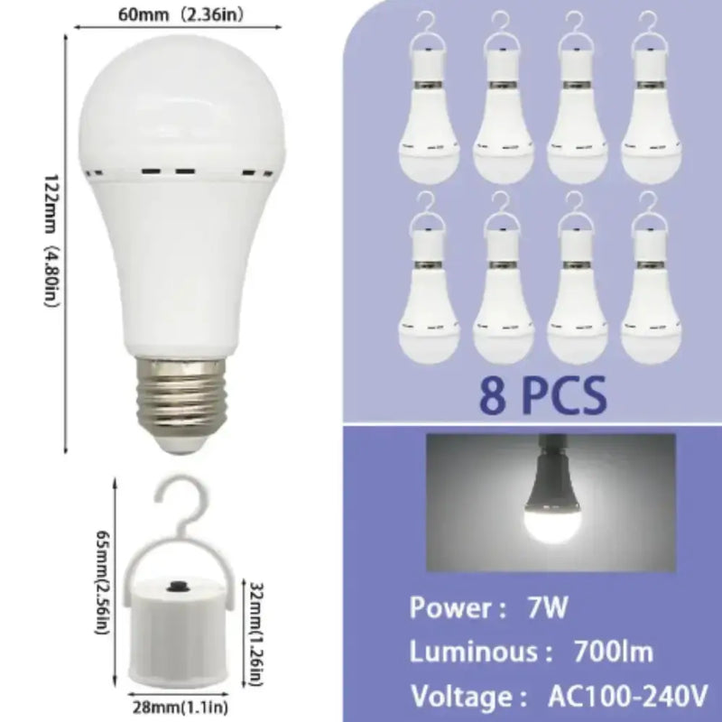 Emergency Light Bulb – Cool White, 1500mAh, 7W by Habicare