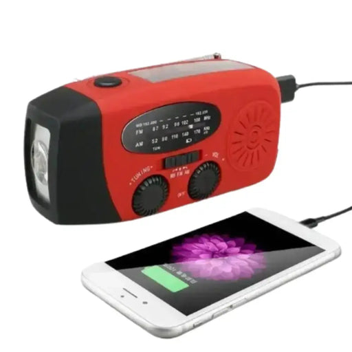 Emergency Solar Hand Crank Radio with Flashlight & Power Bank by Habicare