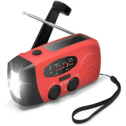 Emergency Solar Hand Crank Radio with Flashlight & Power Bank by Habicare