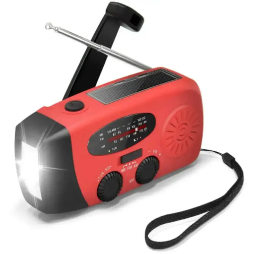 Emergency Solar Hand Crank Radio with Flashlight & Power Bank by Habicare