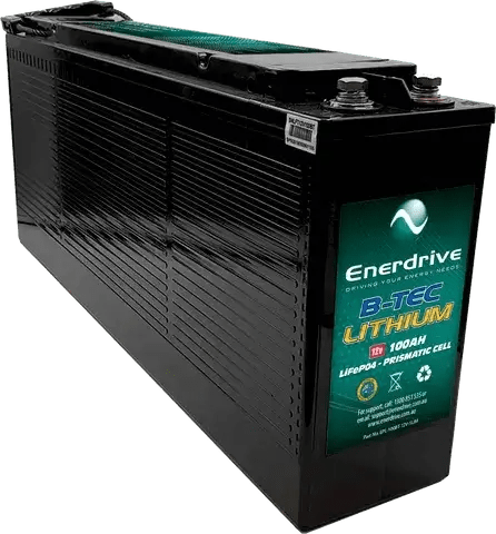 Enerdrive Battery Chargers B-TEC 100AH 12V LIFEPO4 Slim Case Battery