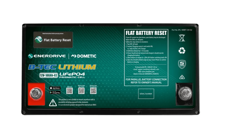 Enerdrive Battery Chargers B-tec 100ah Lifepo4 Battery Gen2