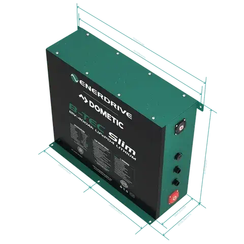 Enerdrive Battery Chargers B-tec 400amp / 12v Lifepo4 Slim Metal Case Battery