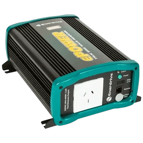 Epower 600w/12v PSW Inverter Gen2 for portable AC power and USB charging, designed for home, boat, and vehicle use.
