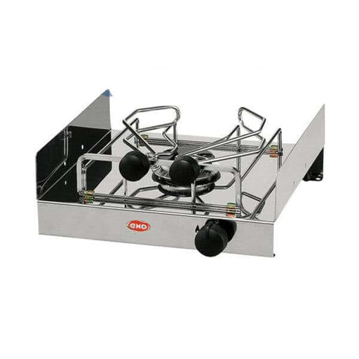 Single Burner Hob with Ignitor in a compact stainless steel design, ideal for small spaces and vessels.