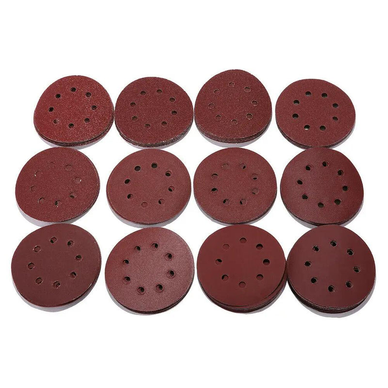 160PCS Sanding Discs 40-800 Grit Pads 125mm Hook&Loop 8 Hole Orbital Sandpaper by salelink.co.nz