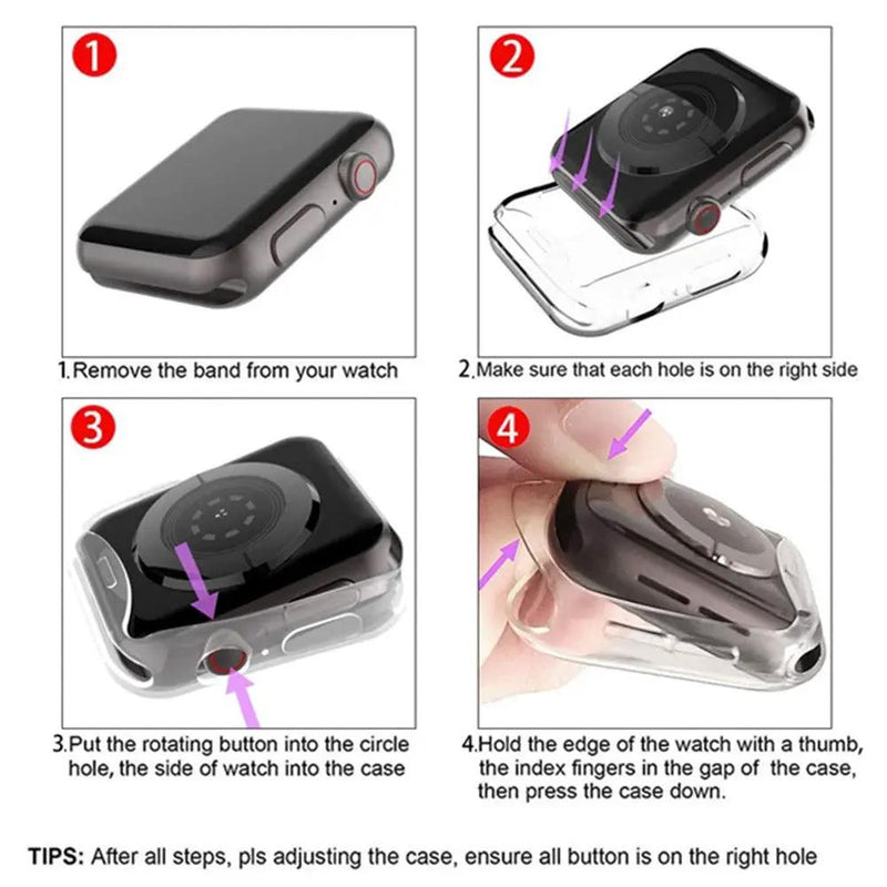 Apple Watch Case Clear for Series 7 8 45mm by salelink.co.nz