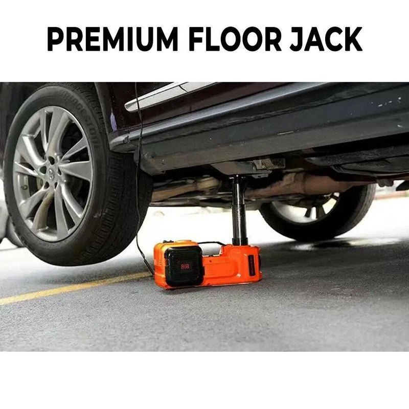 5Ton 12V Car Electric Hydraulic Floor Jack Lift + Impact Wrench Kit Box 3 in 1 by salelink.co.nz