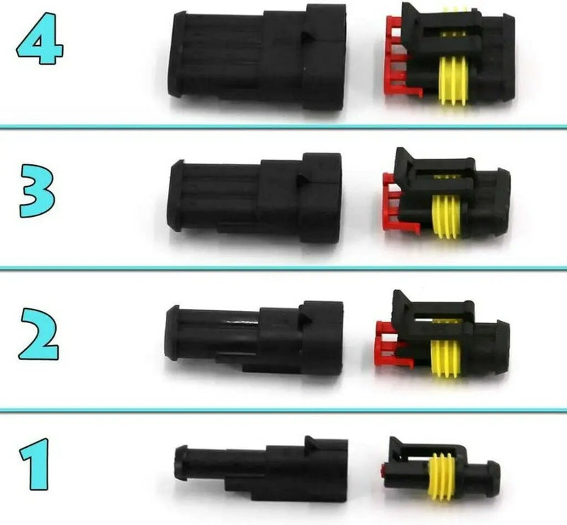 352pcs Waterproof Car Auto Electrical Wire Connector Plug 1-4 Pin Way Plug Kit by salelink.co.nz