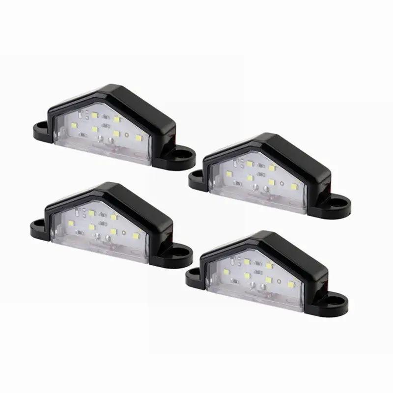 4X 6 LED License Number Plate Light Truck Caravan Trailer Lamp Rear/Front 10-30V by salelink.co.nz