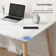 Ergonomic Office Desk with Rounded Corners by Habicare