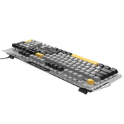 techplus Ergonomic Wired Gaming Keyboard with RGB Rainbow Light & Wrist Rest (GM702) GM702 Ergonomic Wired Gaming Keyboard with Backlighting