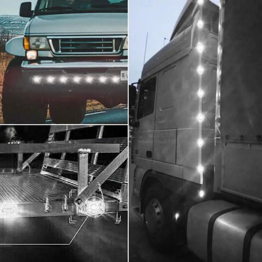 10PCS LED Side Marker White Lights Indicators Trailer Truck RV 12V 24V by salelink.co.nz