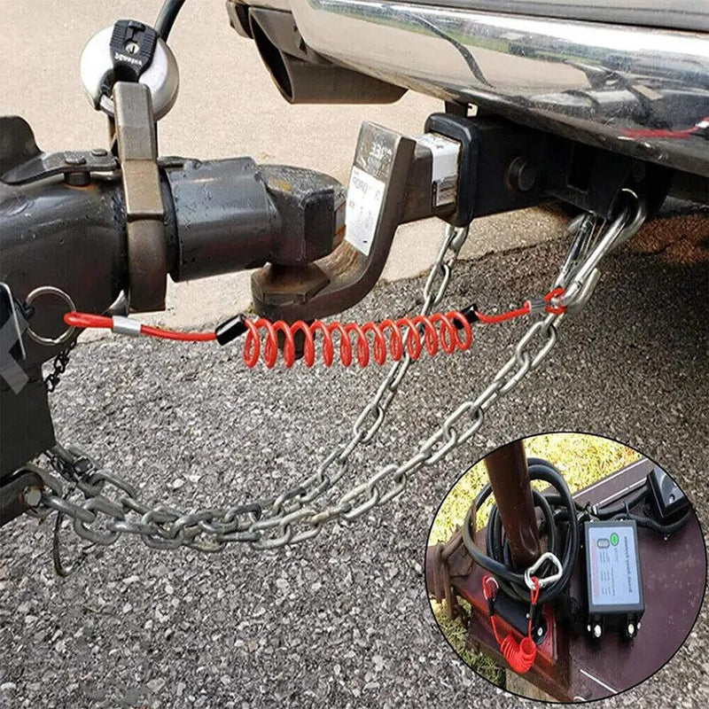 Coiled Pin Spring Straps For Breakaway Cable Brakes Trailer Truck Camper Caravan by salelink.co.nz
