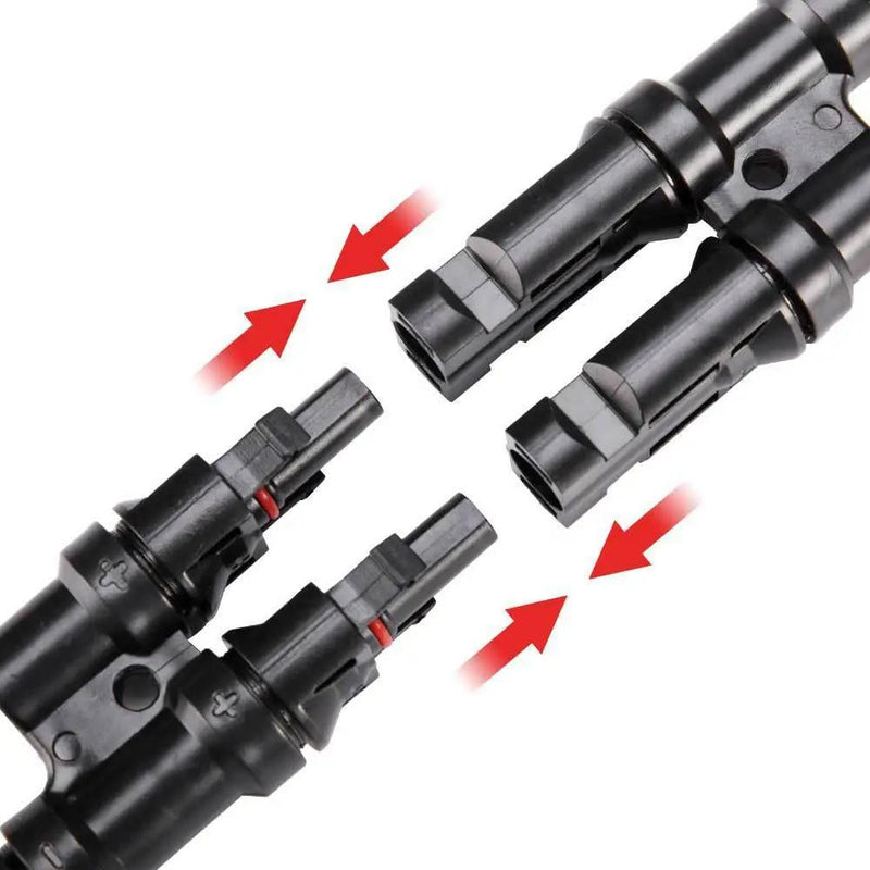 2 To 1 T Branch Cable Connectors PV Solar Panel Connector Male and Female by salelink.co.nz