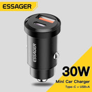 Essager Car Charger (Type C & USB Port) by 9eight5