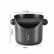 Coffee Knock Box Espresso Grinds Waste Container Tamper Bin Black by salelink.co.nz