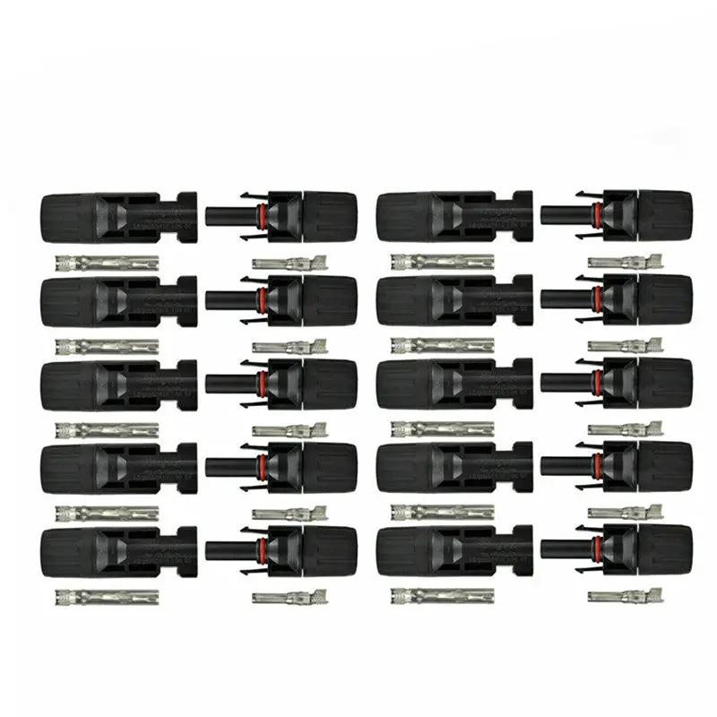 10 Pairs MC4 Connectors Solar Panel 30A Line Plug Socket Male Female PV IP67 by salelink.co.nz