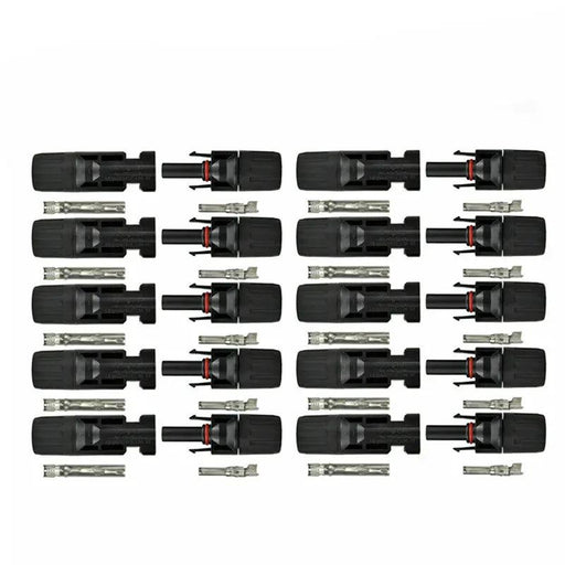 10 Pairs MC4 Connectors Solar Panel 30A Line Plug Socket Male Female PV IP67 by salelink.co.nz