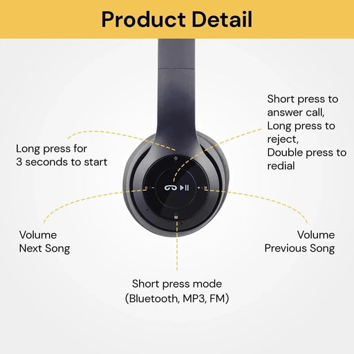 Bluetooth Headphones Earphones Headset by salelink.co.nz