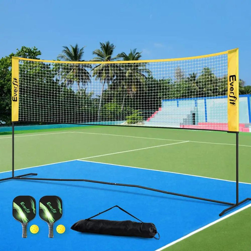 SportZone.co.nz Sports & Fitness > Racquet Sports > Pickleball Everfit 10ft Portable Pickle Ball Net Adjustable Multi-Sport for Badminton Tennis Pickleball Volleyball Everfit 10ft Portable Pickle Ball Net Adjustable Multi-Sport for Badminton Tennis Pickleball Volleyball
