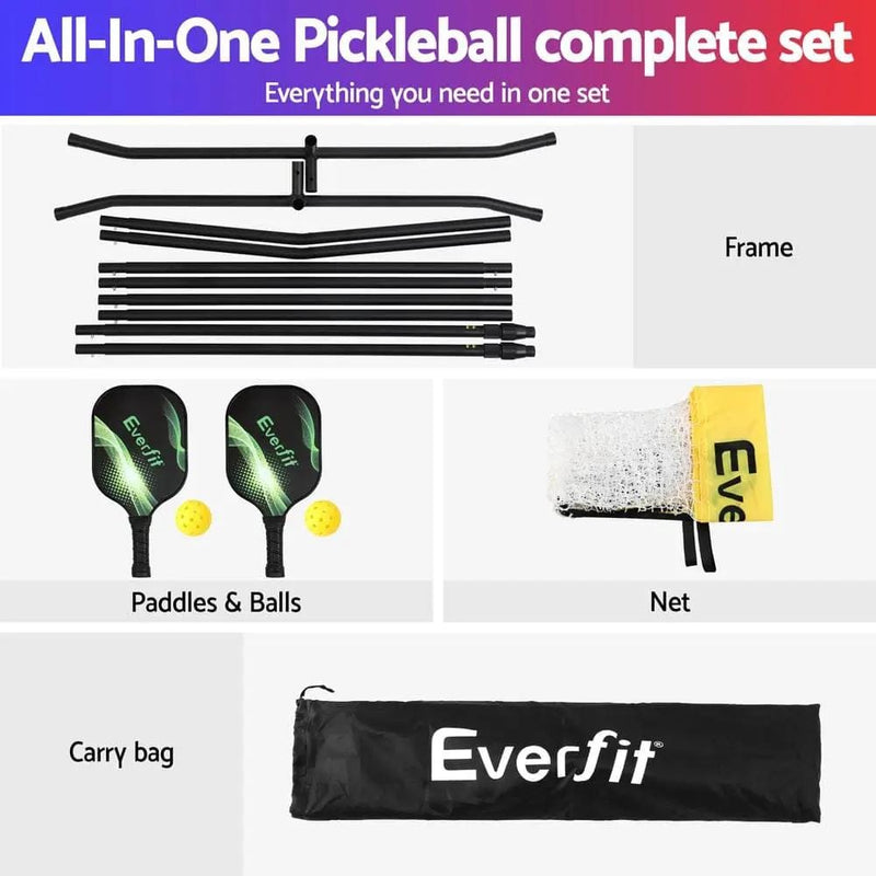 SportZone.co.nz Sports & Fitness > Racquet Sports > Pickleball Everfit 10ft Portable Pickle Ball Net Adjustable Multi-Sport for Badminton Tennis Pickleball Volleyball Everfit 10ft Portable Pickle Ball Net Adjustable Multi-Sport for Badminton Tennis Pickleball Volleyball