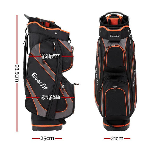 Everfit 14 Ways Dividers Golf Bag Stand Insulated Carry Bag Zippered Rain Cover by SportZone.co.nz
