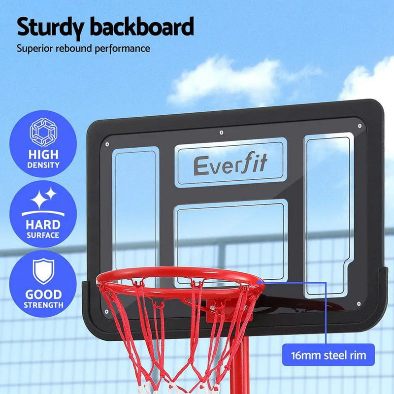 SportZone.co.nz Sports & Fitness > Ball Sports > Basketball & Basketball Accessories Everfit 1.6M Kids Basketball Hoop Stand System Portable Everfit 1.6M Kids Basketball Hoop Stand System Portable