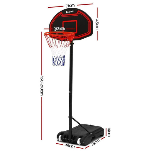 SportZone.co.nz Sports & Fitness > Ball Sports > Basketball & Basketball Accessories Everfit 2.1M Basketball Hoop Stand System Adjustable Portable Pro Kids Black Everfit 2.1M Basketball Hoop Stand System Adjustable Portable Pro Kids Black