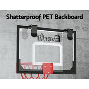 SportZone.co.nz Sports & Fitness > Ball Sports > Basketball & Basketball Accessories Everfit 23" Mini Basketball Hoop Backboard Door Wall Mounted Sports Kids Black Everfit 23" Mini Basketball Hoop Backboard Door Wall Mounted Sports Kids Black