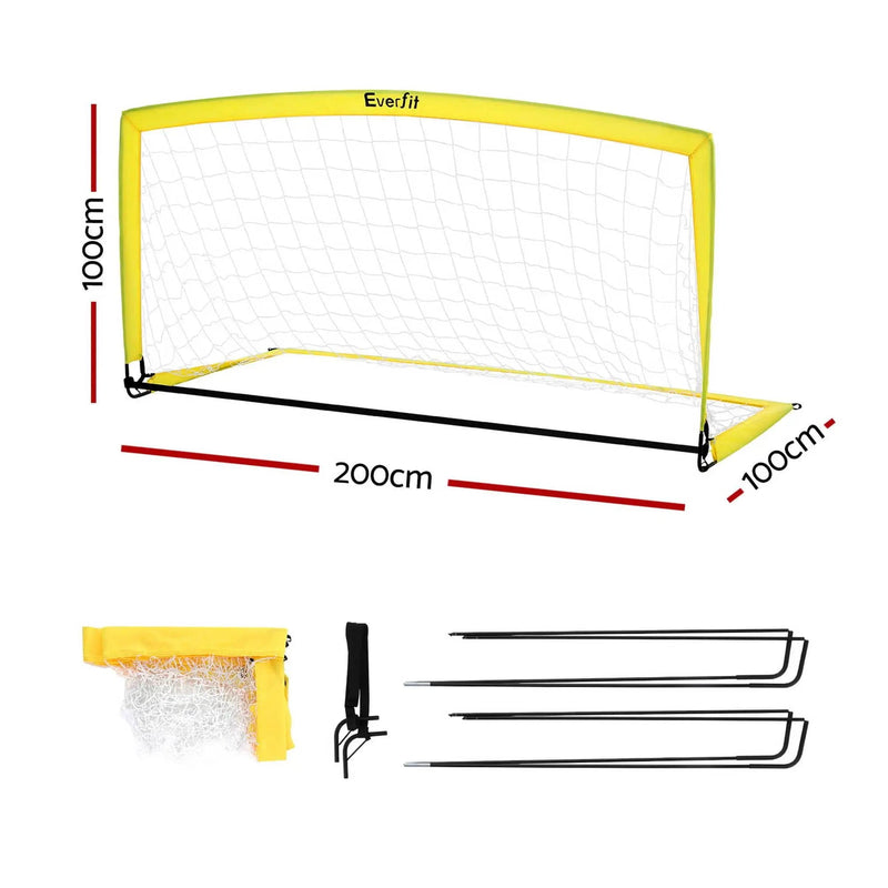 SportZone.co.nz Sports & Fitness > Ball Sports > Soccer & Soccer Accessories Everfit 2m Football Soccer Net Portable Goal Net Rebounder Sports Training Everfit 2m Football Soccer Net Portable Goal Net Rebounder Sports Training