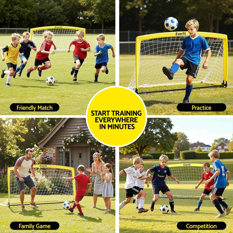 SportZone.co.nz Sports & Fitness > Ball Sports > Soccer & Soccer Accessories Everfit 2m Football Soccer Net Portable Goal Net Rebounder Sports Training Everfit 2m Football Soccer Net Portable Goal Net Rebounder Sports Training