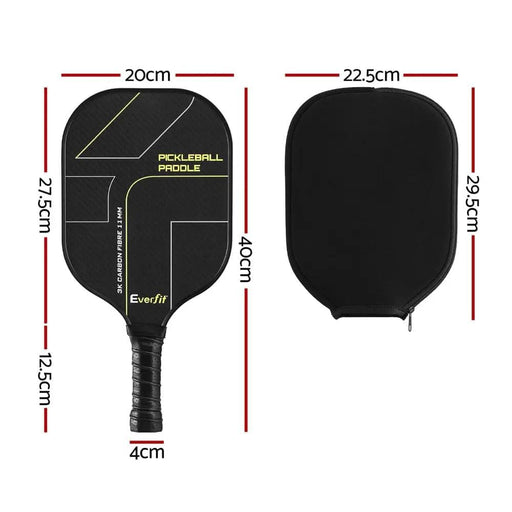 SportZone.co.nz Baby & Kids > Baby & Kid's Toys > Outdoor Play Equipment Everfit 2PCS Pickleball Paddles Set Outdoor Pickle Balls Rackets with Cover Bag Training Everfit 2PCS Pickleball Paddles Set Outdoor Pickle Balls Rackets with Cover Bag Training