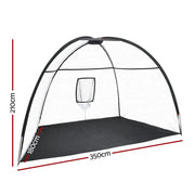 SportZone.co.nz Sports & Fitness > Golf > Golf Training Aids Everfit 3.5m Golf Practice Net Portable Training Aid Driving Target Tent Black Everfit 3.5m Golf Practice Net Portable Training Aid Driving Target Tent Black