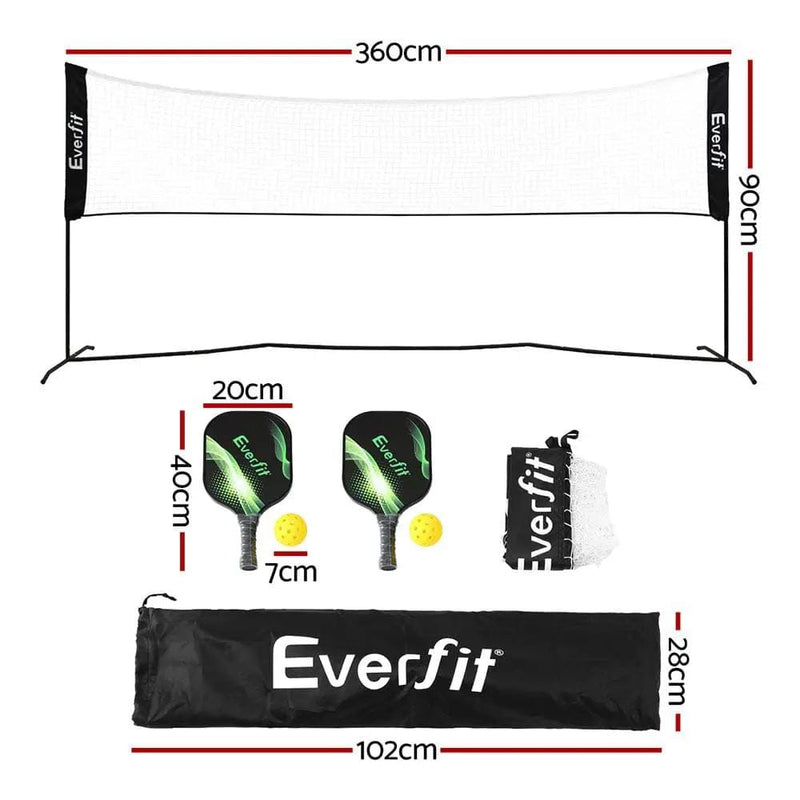 SportZone.co.nz Sports & Fitness > Ball Sports > Netball & Netball Accessories Everfit 3.6M Portable Sports Net For Badminton Tennis Volleyball Adjustable Everfit 3.6M Portable Sports Net For Badminton