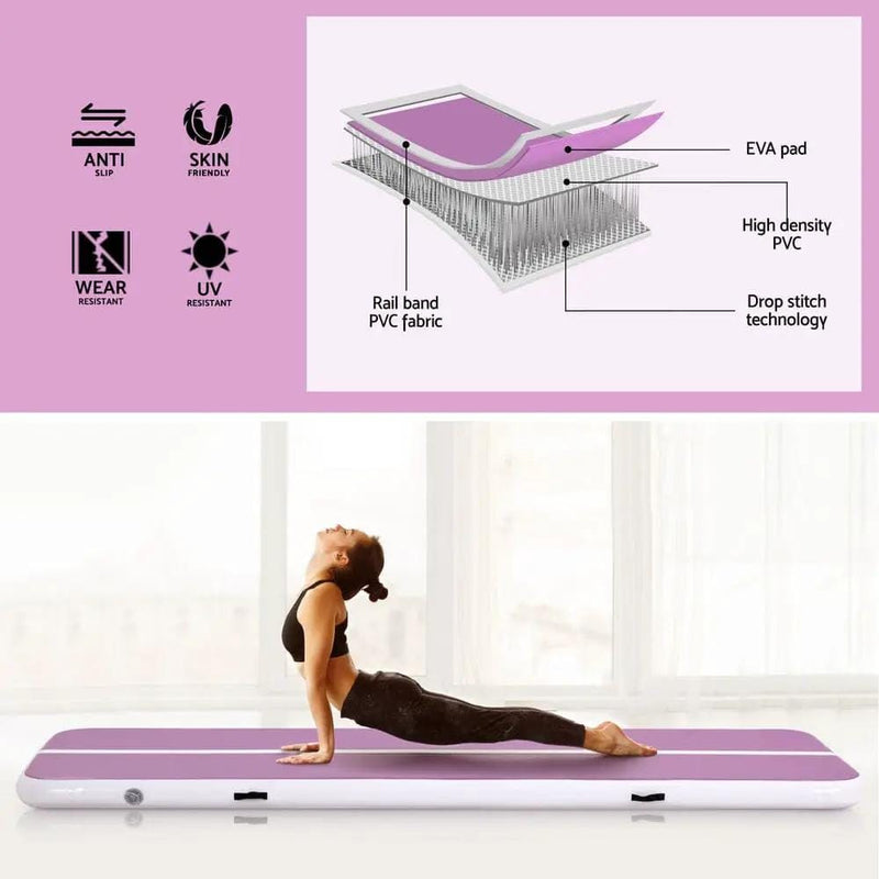 SportZone.co.nz Sports & Fitness > Exercise, Gym & Fitness > Gymnastics Everfit 3M Air Track Inflatable Gymnastics Mat Purple With Pump Everfit 3M Air Track Gymnastics Mat Purple With Pump