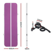 SportZone.co.nz Sports & Fitness > Exercise, Gym & Fitness > Gymnastics Everfit 3M Air Track Inflatable Gymnastics Mat Purple With Pump Everfit 3M Air Track Gymnastics Mat Purple With Pump