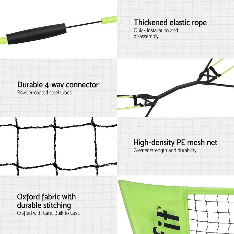 SportZone.co.nz Sports & Fitness > Ball Sports > Netball & Netball Accessories Everfit 3M Badminton Tennis Net Portable Volleyball Kit Yellow Everfit 3M Badminton Tennis Net Portable Volleyball Kit Yellow
