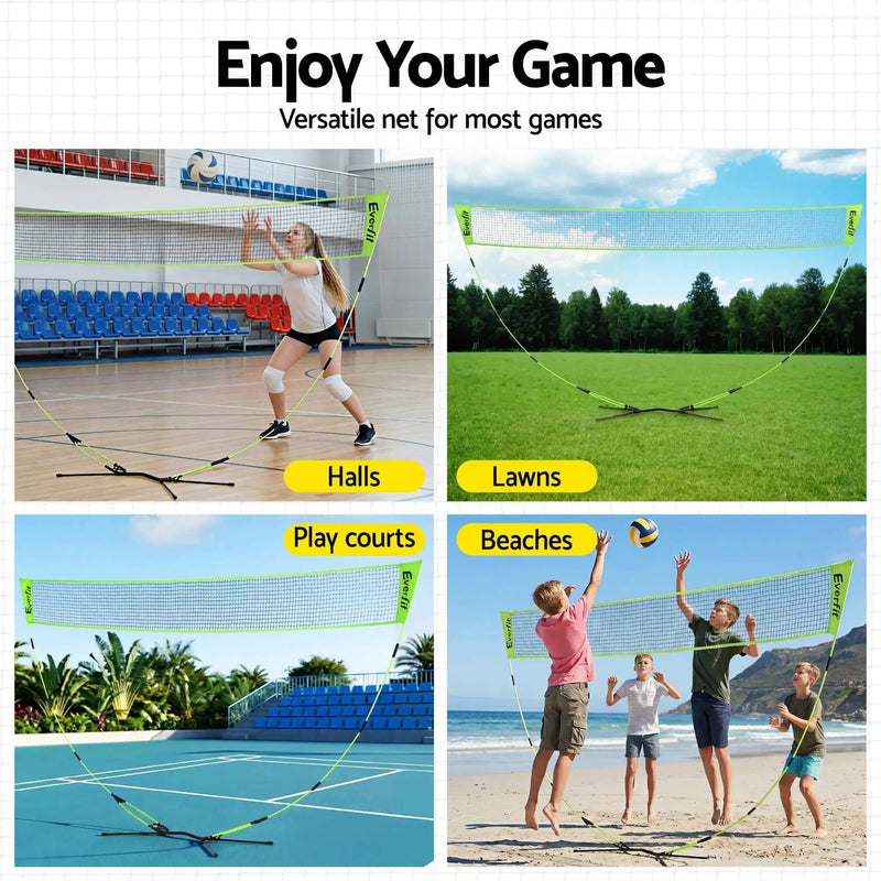 SportZone.co.nz Sports & Fitness > Ball Sports > Netball & Netball Accessories Everfit 3M Badminton Tennis Net Portable Volleyball Kit Yellow Everfit 3M Badminton Tennis Net Portable Volleyball Kit Yellow