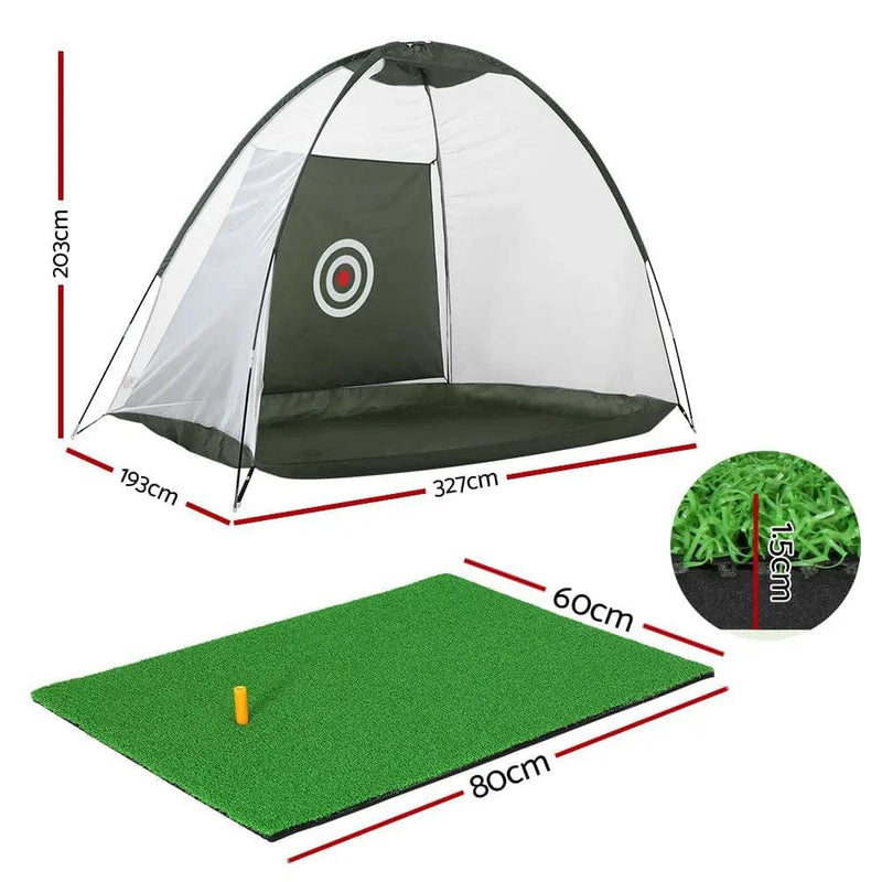 SportZone.co.nz Sports & Fitness > Golf Everfit 3M Golf Practice Net And Training Mat Set With Driving Target Everfit 3M Golf Practice Net And Training Mat