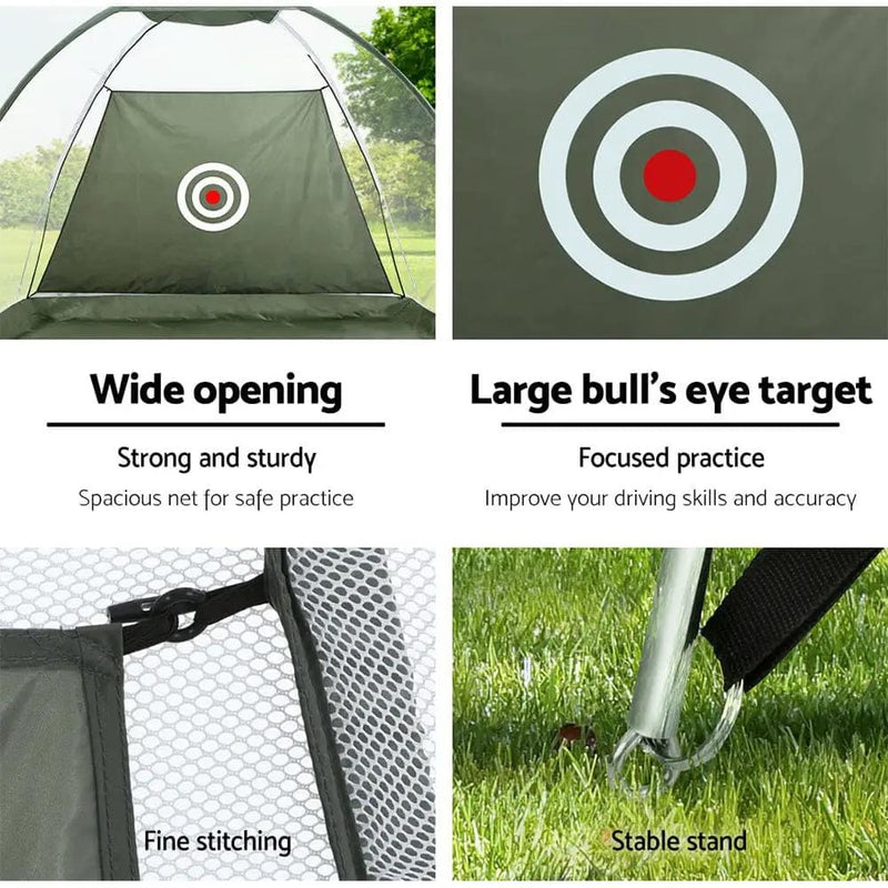 SportZone.co.nz Sports & Fitness > Golf Everfit 3M Golf Practice Net Portable Training Aid Driving Target Tent Green Everfit 3M Golf Practice Net Portable Training Aid Driving Target Tent Green