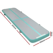 SportZone.co.nz Sports & Fitness > Fitness Accessories Everfit 3m x 1m Air Track Mat Gymnastics Mint Green And Grey Everfit Air Track Mat 3m x 1m Gymnastics Mint