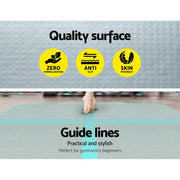 SportZone.co.nz Sports & Fitness > Fitness Accessories Everfit 3m x 1m Air Track Mat Gymnastics Mint Green And Grey Everfit Air Track Mat 3m x 1m Gymnastics Mint