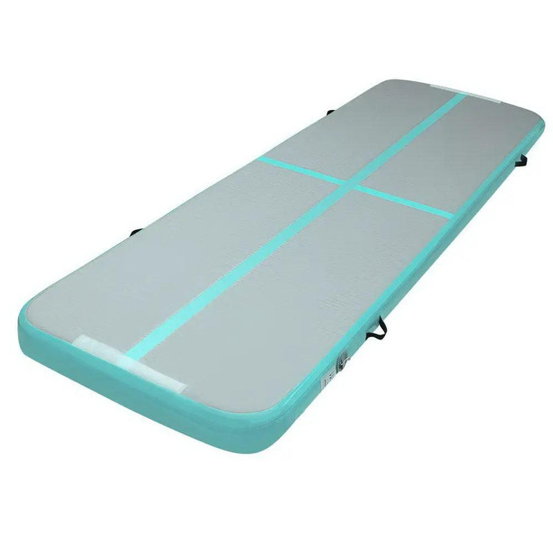 SportZone.co.nz Sports & Fitness > Fitness Accessories Everfit 3m x 1m Air Track Mat Gymnastics Mint Green And Grey Everfit Air Track Mat 3m x 1m Gymnastics Mint