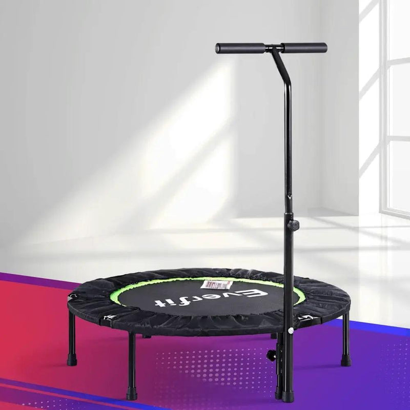 SportZone.co.nz Sports & Fitness > Trampolines > Trampolines & Accessories Everfit 40inch Fitness Foldable Trampoline Jumping Rebounder Home Gym Handrail Everfit 40inch Fitness Foldable Trampoline Jumping Rebounder Home Gym Handrail