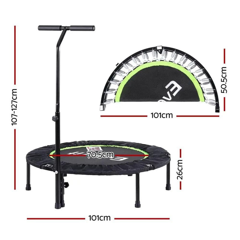 SportZone.co.nz Sports & Fitness > Trampolines > Trampolines & Accessories Everfit 40inch Fitness Foldable Trampoline Jumping Rebounder Home Gym Handrail Everfit 40inch Fitness Foldable Trampoline Jumping Rebounder Home Gym Handrail