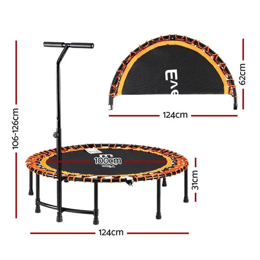 SportZone.co.nz Sports & Fitness > Trampolines > Trampolines & Accessories Everfit 48inch Fitness Foldable Trampoline Jumping Rebounder Home Gym Handrail Everfit 48inch Fitness Foldable Trampoline Jumping Rebounder Home Gym Handrail