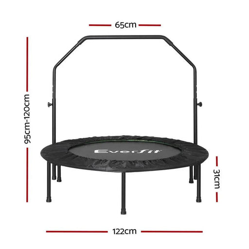SportZone.co.nz Sports & Fitness > Trampolines > Trampolines & Accessories Everfit 48inch Round Fitness Trampoline Rebounder Adjustable Handrail Green Everfit 48inch Round Fitness Trampoline Rebounder Adjustable Handrail Green