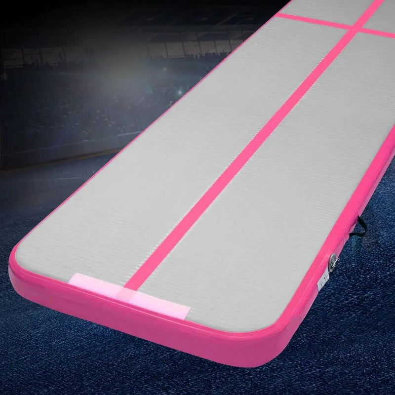 SportZone.co.nz Sports & Fitness > Exercise, Gym & Fitness > Gymnastics Everfit 4M Air Track Gymnastics Tumbling Exercise Cheerleading Mat Inflatable Pink Everfit 4M Air Track Gymnastics Tumbling Exercise Cheerleading Mat Inflatable Pink