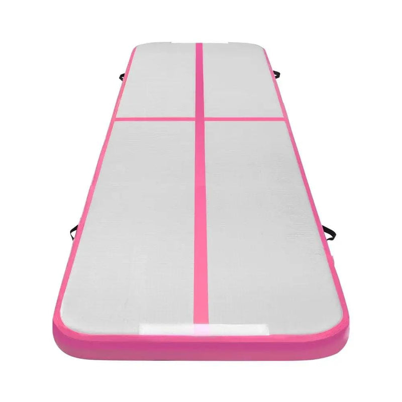SportZone.co.nz Sports & Fitness > Exercise, Gym & Fitness > Gymnastics Everfit 4X1M Airtrack Inflatable Air Track Tumbling Mat W/Pump Floor Gymnastics Everfit Four By One Meter Air Track Mat Pink